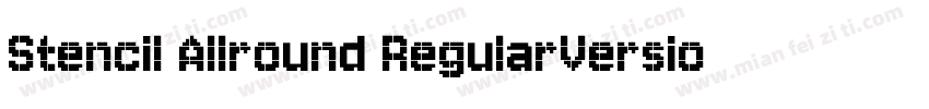Stencil Allround RegularVersion 10字体转换